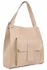 Kožené kabelka shopper bag Vittoria Gotti béžová 8286